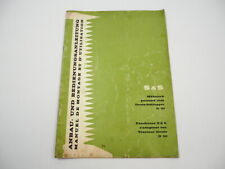 S&S Mower for Deutz D50 Tug Operating Instructions Installation 1964