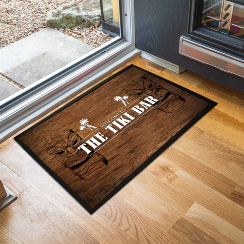 Tapis porte effet bois - effet,