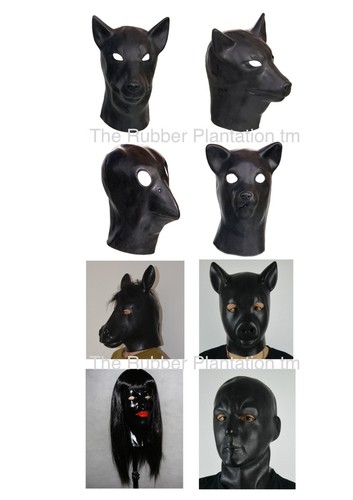 Latex fétiche masques capuche - latex,