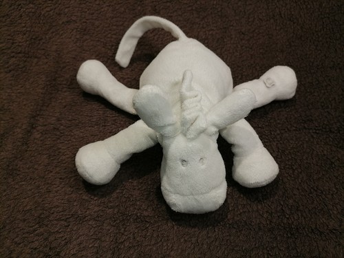 Doudou peluche âne - paco, blanc