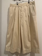 DRIES VAN NOTEN Beige Baggy Shorts Wide Pants Pleated Design