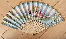Ancien éventail à décor de Scène Galante - Peinture - Collection
