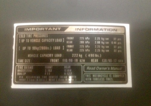 Gl1000 1100 tire info - gl1000/1100, -tire