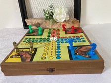 825⚜️ Old board game small horse game, and checkers game France toys