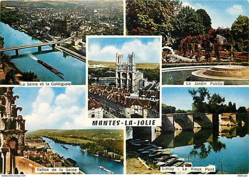 Carte postale mantes - -,