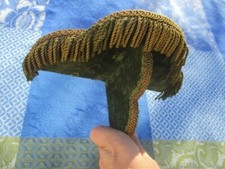 Antique Velvet and Fringe Shelf Wall Console