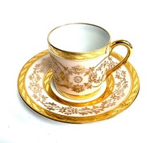 Tasse et sous-tasse en porcelaine -  Lourdes - FM Limoges - France