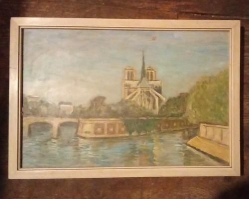 Tableau huile sur panneau - tableau,