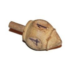 Antique 4 Sided Wooden Toton/Spinning Top/Dice Bistro Counter Set