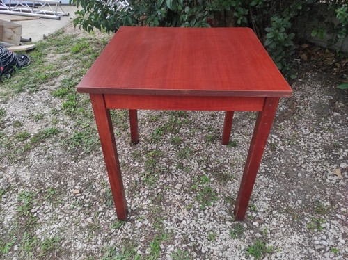 Table bois carré marron - carré,