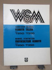 Kubota T250 T350 Tiller Workshop Manual Manuel d Entretien Motoculteur