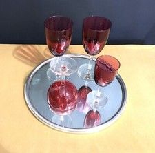 Charles CHRISTOFLE especially round table in solid silver MINERVA and mirror 30cm