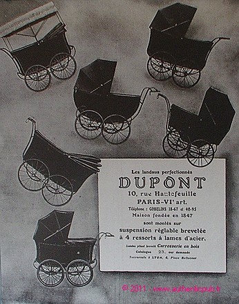 Advertisement dupont pram - dupont,
