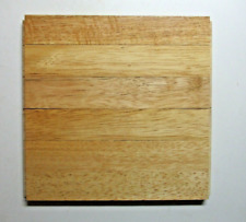 1 Tile Heritage 6"x6" Sq Parquet Natural 49337 Hevea Wood 6 Finger Strip 112-100