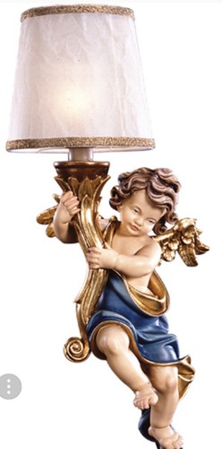 Ange avec lampe blu bois - blu, de