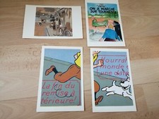 LOT 4 CARTES POSTALES TINTIN