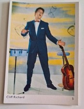 Carte Carton Vintage 1960 Numéro 5 Cliff Richard Distributeur Chewing-gum Brabo 