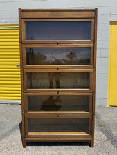 Antique Oak Barrister 5 High