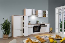 Cuisine équipée kitchenette Chêne Blanche Merle 310 CM