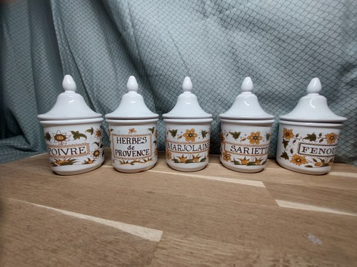 Lot pots épices faïence - lot, à