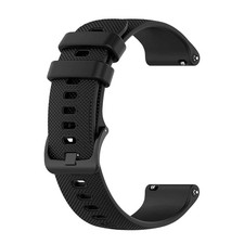 Bracelet de montre universel 22mm, Couleur Noir, Silicone Flexible