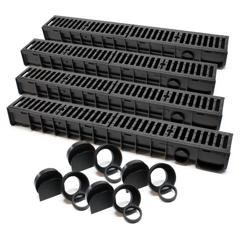 Caniveau 4x1m grille - 4x1m,