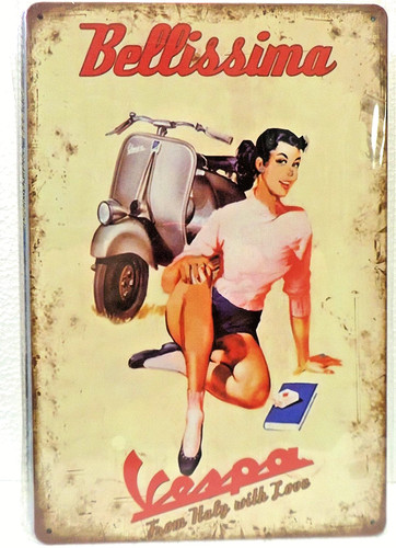 Plaque metal vintage deco - plaque,