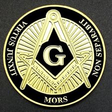 Franc-maçon Franc-maçonnerie - Pièce Médaille Commémorative plaquée Or (Réf 1D)
