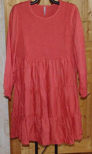 Robe smockée manches longues
