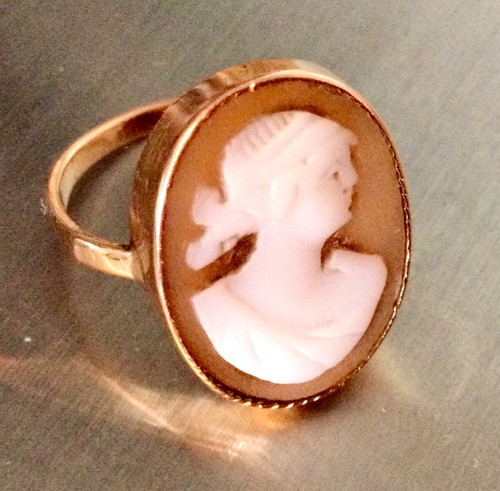 Ancienne bague camée 18 - or,
