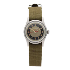 Vintage Lemania 192C Bullseye Dial 17J Men's Mechanical Wristwatch Swiss S.Steel