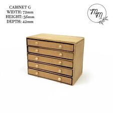 Handmade Miniature Dollhouse Five Drawer DIY Kit