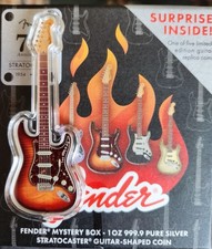 2024 PAMP Fender AM PRO STRATOCASTER Comet Burst- Guitar 1oz  Silver Coin OPENED