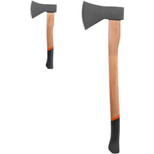 Lot de 2 haches avec manche en bois : hache + hachette