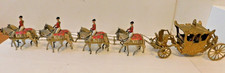 Old BRITAINS 1950s Lead, State Coach of England, King George VI, 9-Pc. Set #1470