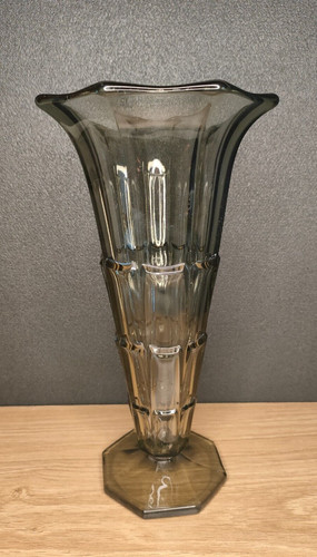 Vase verre fumé forme - vase,