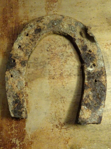 Ancien fer cheval trait - cheval, de