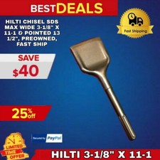 HILTI CHISEL SDS MAX WIDE 3-1/8" X 11-1 & POINTED 13 1/2", PREOWNED, FAST SHIP
