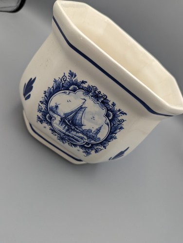 Cache pot delft décor - décor, moulin