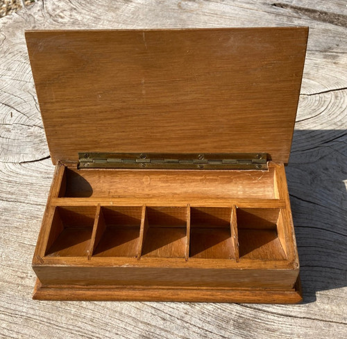 Boite timbres bois - en,