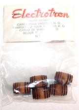 MINIATURE ELECTRIC TRAIN HO N°3 WOODEN WINE BARREL LOADING FREIGHT WAGON