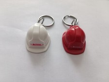 2 Vintage TALLAPLAST Keychain Advertising Construction Helmets Keychain
