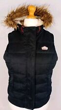 SUPERDRY MICROFIBRE FLEECE LINED GILET BODY WARMER VEST WOMENS MEDIUM AUTHENTIC 