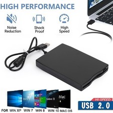 USB 2.0 Data Externe Disquette Floppy Disk Drive 3.5" 1.44MB pour PC Mac Win