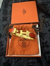 HERMES Bracelet Click  Orange Gold 8A PM Small Clack Bangle Authentic