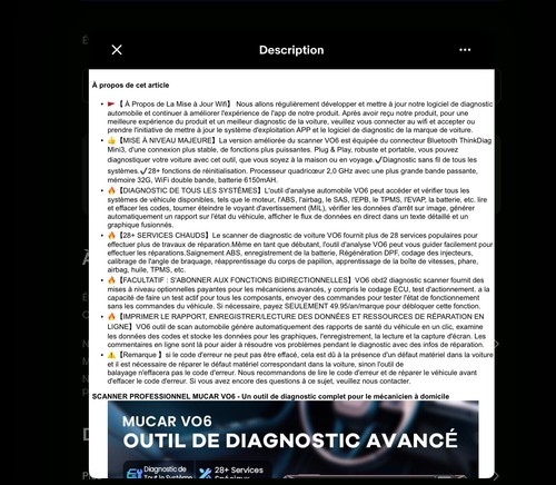 Valise diagnostic auto mucar