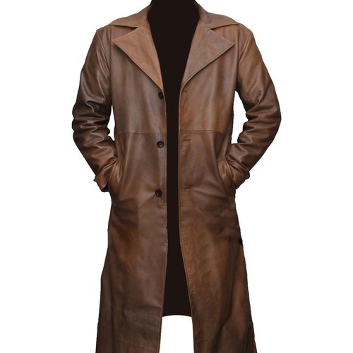 Manteau trench long - , cuir