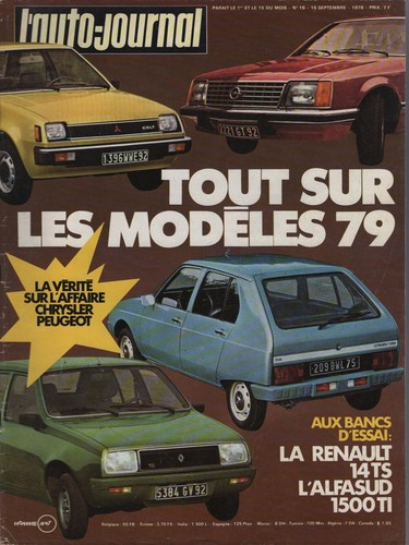 Auto journal 1978 renault - 1978,