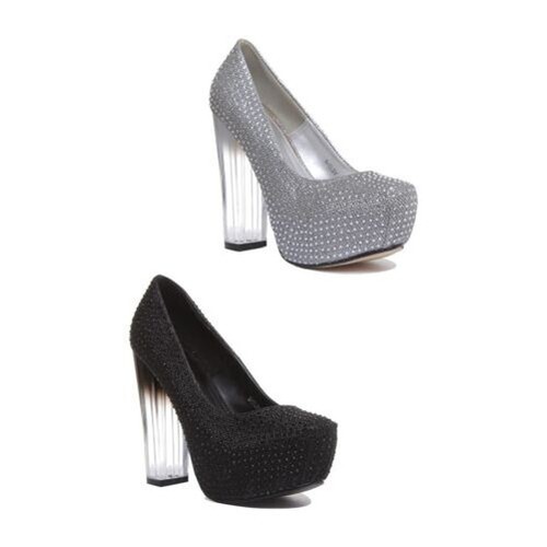 Femmes transparent haut - haut, talon