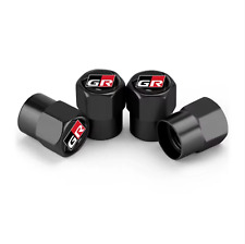 GR Gazoo Racing Black Anodised Valve Dust Caps for Toyota Yaris Corolla Supra